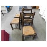 FARMHOUSE STYLE DINING CHAIRS, WOVEN/RUSH SEATS