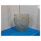ART DECO STYLE FROSTED CHERUB VASE