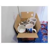 BOX LOT MISCELLANEOUS MUGS