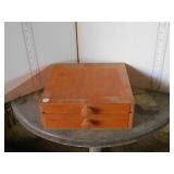 WOODEN BOX WITH DRILL BITS