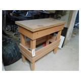 WOOD TABLE    30 X 18 X 35