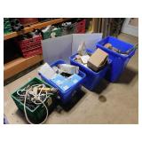 4 TOTES - ELECTRIC SUPPLIES LIGHT BULBS, POWER BAR
