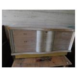 UNFINISHED CHEST WITH CONTENTS  43 X 17 X 21