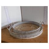 2 OVAL TRAYS