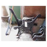 2 CAST BENCH ENDS