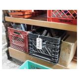 6TH SHELF - 2 MILK CRATES ELECTRICAL SUPPLIES AND