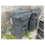 2 LARGE GARBAGE CANS