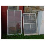 2 LARGE WINDOWS  4 PANES  41 X 64