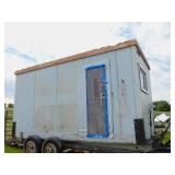 ICE HUT 16' X 7' - WITH FLAT BED TRAILER