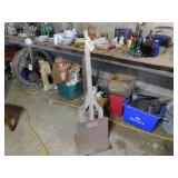 VINTAGE WOOD HANDLE BAG CART