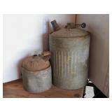 2 VINTAGE GAS CANS