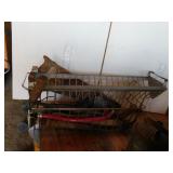 LOT - HAND SAW GREASE GUN, DRAW KNIFE, PIPE