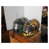 2 SNOWMOBILE HELMETS