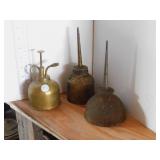 3 VINTAGE OIL CANS