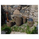 LOT FLOWER BASKETS   WATERING CAN