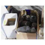 2 BOX LOTS - JARS AND BOTTLES