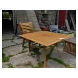 PATIO TABLE AND 4 CHAIRS