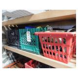 4TH SHELF - 3 MILK CRATES - HARNESSS, RATCHETS