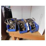 3 STACKING CONTAINERS WITH CLAMPS