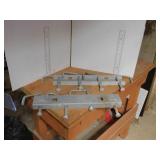2 METAL WALL HANGERS WITH HOOKS