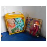 2 BEANIE BABIES IN CASES