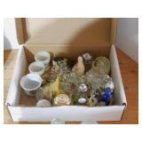 LOT - EGG CUPS, SALT & PEPPER, CANDLE STICKS
