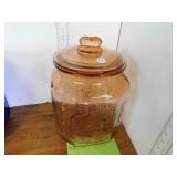 VINTAGE PINK GLASS PLANTERS PEANUT JAR