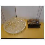 ROUND FOOTED PLATE, TRINKET BOX