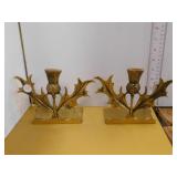 2 BRASS BOOKENDS
