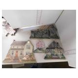 4 FOLK ART BOARD NGS SIGNED  - 2 SPRING SERIES