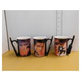 3 ELVIS MUGS
