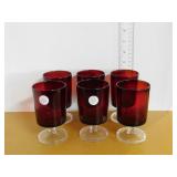 6 RUBY GLASSES
