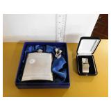 WHISKEY FLASK,   MONEY CLIP