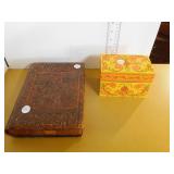 LEATHER BOUND CIGAR BOX,   RECIPE BOX