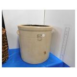 5 GALLON CROCK - HAS CRACK