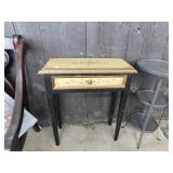 FOLK ART TABLE WITH DRAWER  25 X 11 X 30
