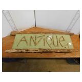 TWIG SIGN    'ANTIQUE'   22.5 X 7.5
