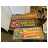 3 WOODEN WALL PLAQUES - 19.75 X 8.5; 19.75 X 7.5
