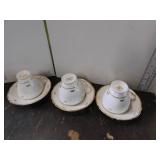 3 CUPS & SAUCERS - ROYALSTAFFORD - REBEKAH