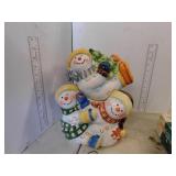 CERAMIC SNOWMAN COOKIE JAR