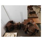 2 WOOD  ORGAN GORBELS    22 X 12