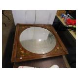 WOOD FRAMED MIRROR    33 X 33