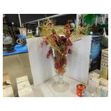 LARGE VASE WITH ARTIFICAL DISPLAY