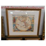 FRAMED PRINT OF GLOBE - FRANCISCUS PIFARO