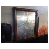 WOOD FRAMED MIRROR