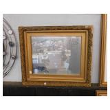 WOOD FRAMED MIRROR - DAMAGE TO ONE CORNER