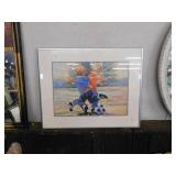 FRAMED PRINT - CHILDREN PLAYING SOCCER