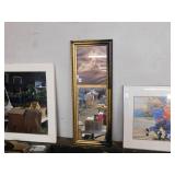 FRAMED MIRROR WITH PRINT