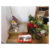 CHRISTMAS SLEIGH DECORATION, CANDLE STICKS