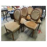 5 CHAIRS - (UPHOLSTERED SEATS & BACKS)